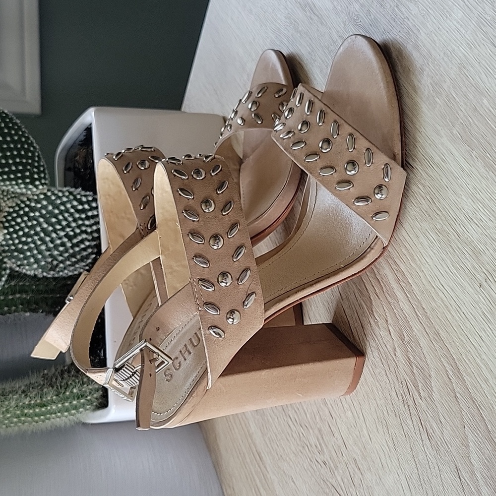 SCHUTZ NANETTE Studded leather heels